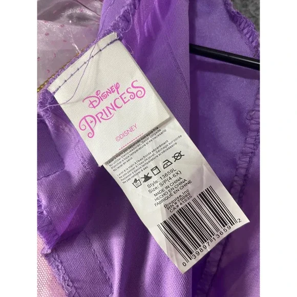 Disney Princess Rapunzel Costume Dress Purple Gold Tangled Size 4-6X - Picture 4 of 14